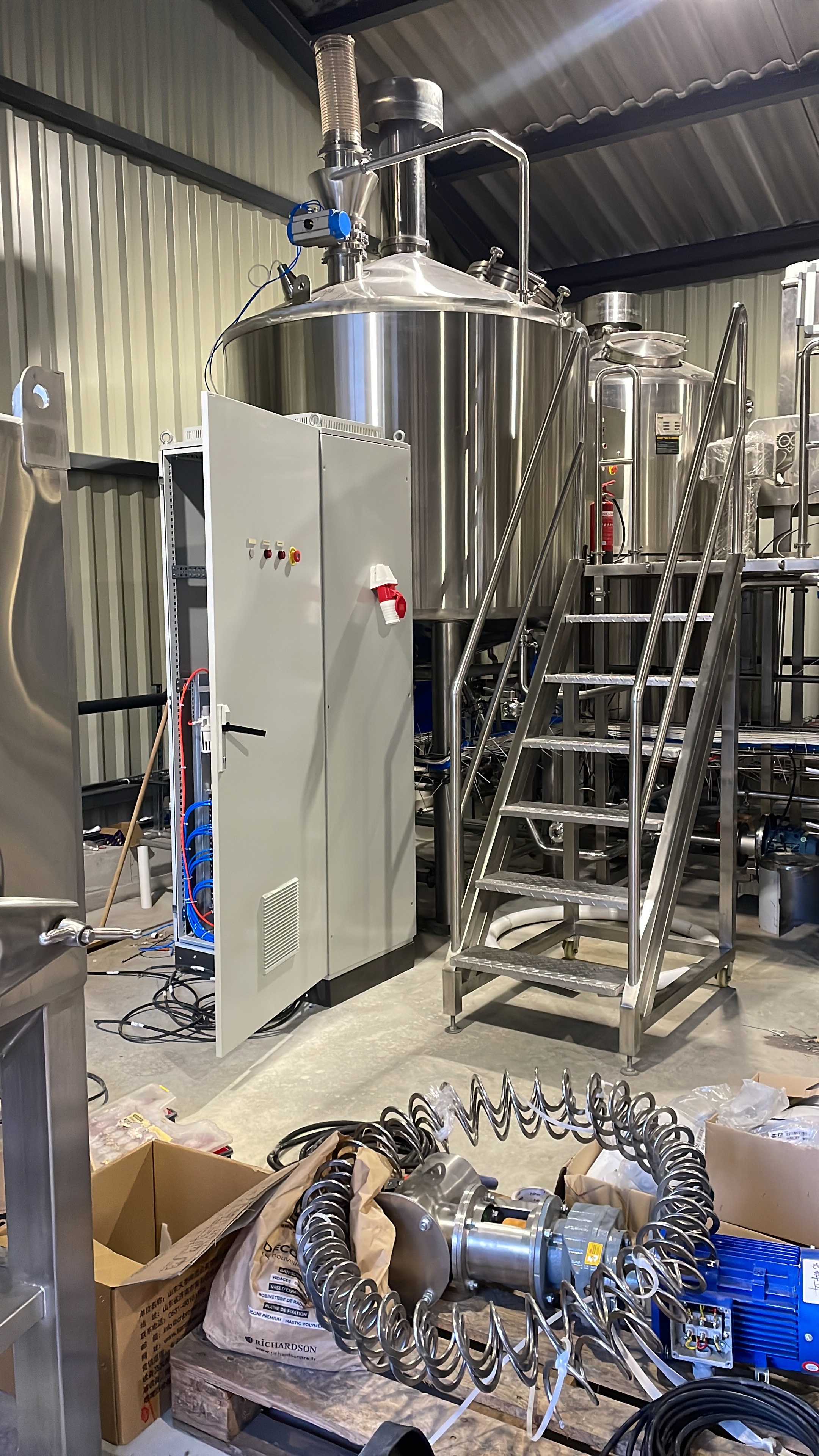 Training session with the owners at the brewhouse control panel